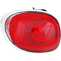 Driver Side Tail Light, With bulb(s), Halogen, Red Lens