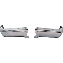 Step Bumper, For Models Without Rear Object Sensor Holes, Chrome, Face Bar Only; With pad provision, Without mounting bracket(s) - 