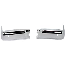 Step Bumper, For Models With Rear Object Sensor Holes, Chrome, Face Bar Only; With pad provision, Without mounting bracket(s) - 