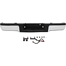 Step Bumper, For Models Without Rear Object Sensor Holes, Without Towing Package, Chrome, Face Bar and Pads, Without mounting bracket(s) - 