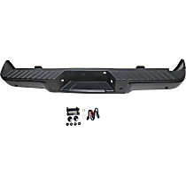 Step Bumper, For Models With Rear Object Sensor Holes, Without Towing Package, Powdercoated Black, Face Bar and Pads, Without mounting bracket(s) - 