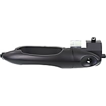 Front, Driver Side Exterior Door Handle, Smooth Black, With Key Hole