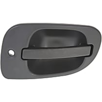 Front, Passenger Side Exterior Door Handle, Black, With Key Hole