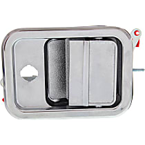 Front, Passenger Side Exterior Door Handle, Chrome, With Key Hole