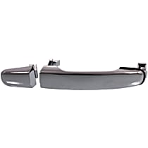 Front, Passenger Side or Rear, Driver or Passenger Side Exterior Door Handle, Chrome, Without Key Hole