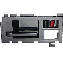 Front, Driver Side Interior Door Handle, Smooth Black, With Door Lock Button
