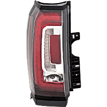 Driver Side Tail Light, With bulb(s), LED, Clear and Red Lens, CAPA CERTIFIED