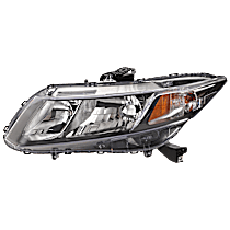 Driver Side Halogen Headlight, With bulb(s), Sedan, OE Replacement, CAPA Certified