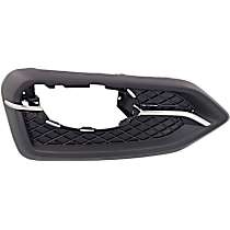 Front, Driver Side Fog Light Trim, Black and Chrome, Coupe, 1.8L Engine