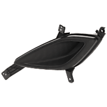 Front, Driver Side Fog Light Cover, USA Built Vehicle, Textured Black
