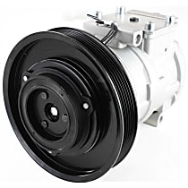 A/C Compressor, With Clutch, 6-Groove Pulley
