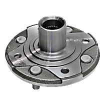 Front, Driver or Passenger Side Wheel Hub, 4 Lugs, Without Bearing