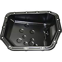 Transmission Pan, Black, Steel