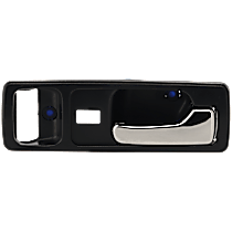 Front, Passenger Side Interior Door Handle, Dark Blue Bezel with Chrome Lever, With Door Lock Hole, 4 Cyl., 2.2L Engine