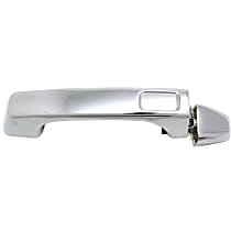 Front Or Rear, Driver Or Passenger Side Exterior Door Handle, Chrome, Without Key Hole, With Cap