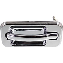 Rear, Driver Side Exterior Door Handle, Chrome, Without Key Hole