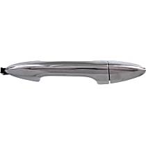 Front or Rear, Passenger Side Chrome Exterior Door Handle, Without Key Hole