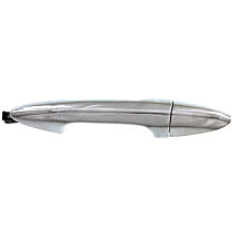 Rear, Driver Side Chrome Exterior Door Handle, Without Key Hole