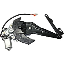 Sedan Rear, Driver Side Power Window Regulator, With Motor