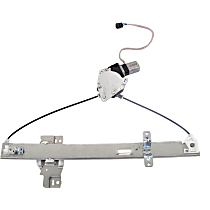 Rear, Passenger Side Power Window Regulator, With Motor