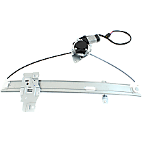 Rear, Driver Side Power Window Regulator, With Motor