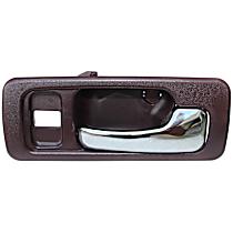 Front, Passenger Side Interior Door Handle, Red Bezel with Chrome Lever, With Door Lock Hole, 4 Cyl., 2.2L Engine