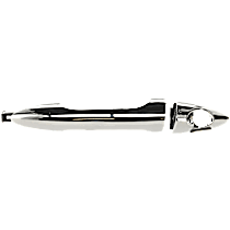 Front, Driver Side Chrome Exterior Door Handle, With Key Hole