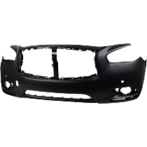 Front Primed Bumper Cover, For Models With Premium Package, With Fog Light Holes, With Parking Aid Sensor Holes