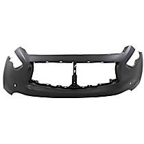 Front Primed Bumper Cover, For Models With Premium Package, With Parking Aid Sensor Holes, Without Fog Light Holes, With Navigation System