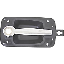 Front, Driver Side Exterior Door Handle, Black Bezel With Chrome Lever, With Key Hole, With Key Set