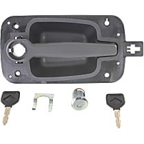 Front, Passenger Side Exterior Door Handle, Textured Black, With Key Hole, With Key Set