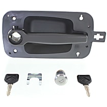 Front, Driver Side Exterior Door Handle, Textured Black, With Key Hole, With Key Set