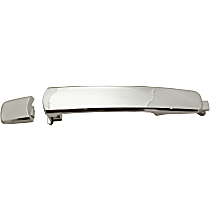 Rear, Driver Or Passenger Side Exterior Door Handle, Chrome, Without Key Hole