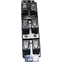 Front, Driver Side Window Switch, Black, 6-Button