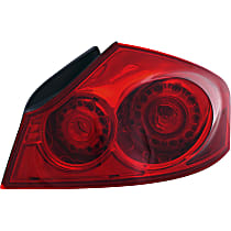 Passenger Side Tail Light, With bulb(s), Halogen, Red Lens, Sedan