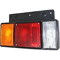 Driver Side Tail Light, With bulb(s), Halogen, Amber, Clear and Red Lens