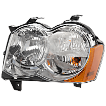 Driver Side Headlight, With bulb(s), Halogen, Laredo/Limited/North Edition Model
