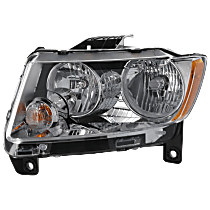 Driver Side Headlight, With bulb(s), Halogen, Clear Lens, Laredo Models
