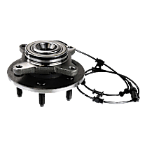Front, Driver or Passenger Side Wheel Hub, With Bearing, With Sensor, Rear Wheel Drive