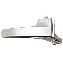 Front or Rear, Passenger Side Satin Chrome Interior Door Handle, Without Door Lock Hole, Sport Utility