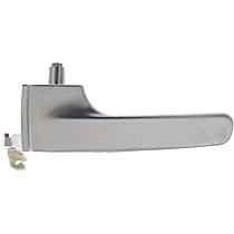 Front or Rear, Driver Side Satin Chrome Interior Door Handle, Without Door Lock Hole, Sport Utility