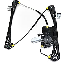 Front, Driver Side Window Regulator, Power, With 2-Prong Connector