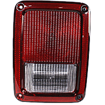 Passenger Side Tail Light, with Bulb, Halogen, Clear and Red Lens