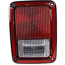 Driver Side Tail Light, with Bulb, Halogen, Clear and Red Lens