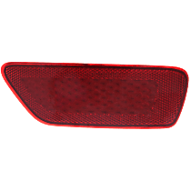 Red - Part# 57010720AC CH1185100 Huntike Rear Bumper Reflector Light Right Side Compatible with Jeep Compass Grand Cherokee 2011-2017 Dodge Journey 2011-2018 