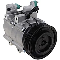 A/C Compressor, With clutch, 6-Groove Pulley
