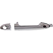 Front, Passenger Side Chrome Exterior Door Handle, With Key Hole, New Body Style, Hatchback
