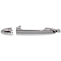 Rear, Passenger Side Chrome Exterior Door Handle, Without Key Hole, New Body Style, Hatchback