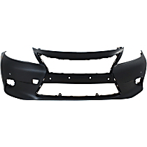 Front Primed Bumper Cover, With Fog Light Holes, With Parking Aid Sensor Holes