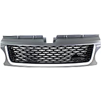 Grille Assembly, Painted Silver Gray Shell with Painted Black Insert